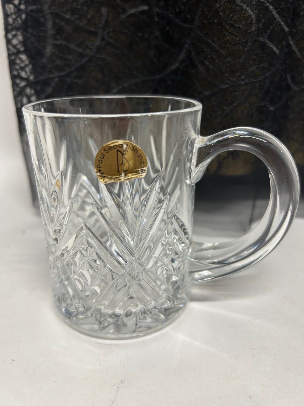 Paul Sebastian Clear lead Crystal-Style Glass Mug - Clear
